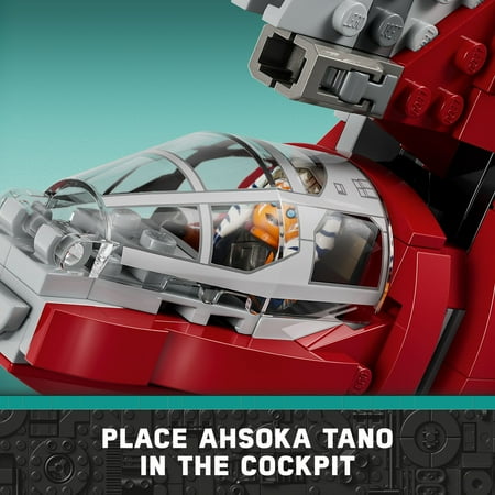 LEGO Star Wars Ahsoka Tano?s T-6 Jedi Shuttle Building Toy, Starship and 4 Minifigures, 75362