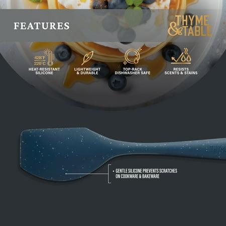 Thyme & Table Silicone Spatula, Speckled Blue