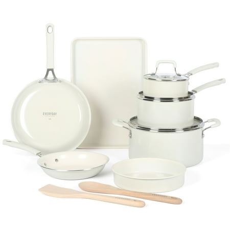 Martha Stewart Everyday Charlemont 12-Piece Linen Aluminum Cookware Set