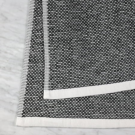 Better Homes & Gardens 2 Piece Flat Woven Kitchen Towel, Rich BlackBlack,