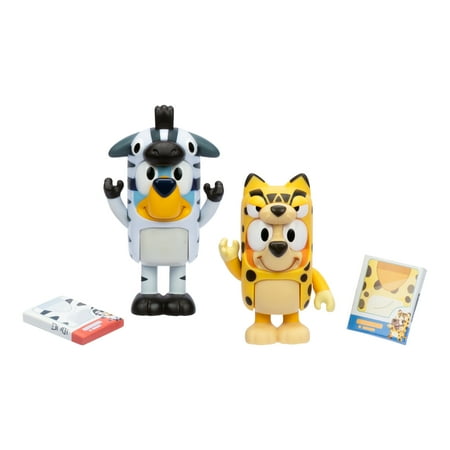 Bluey Figure Animal Costumes 2-Pack, 2.5 inch Bluey and Bingo Figures, Ages 3+, Toddler Toys