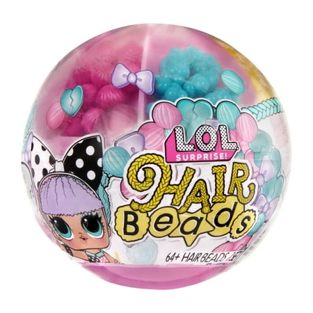 LOL Surprise Hair Beads Tots with 60+ Hair Beads, Collectible Doll, DIY Hairstyles, Hair Beads, Toy Gift Girls Age 3+