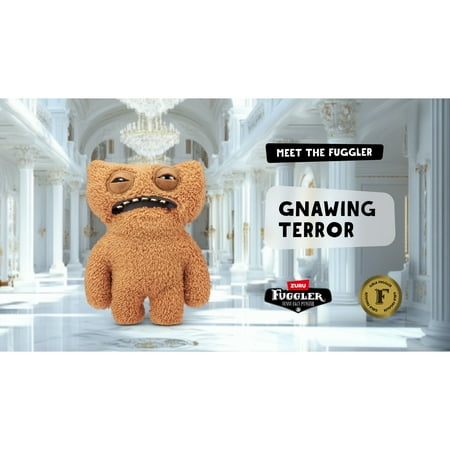 Fuggler Gold Fuggs 9 inch (Gnawing Terror), Funny Ugly Monster Soft Plush Collectible Toy by ZURU