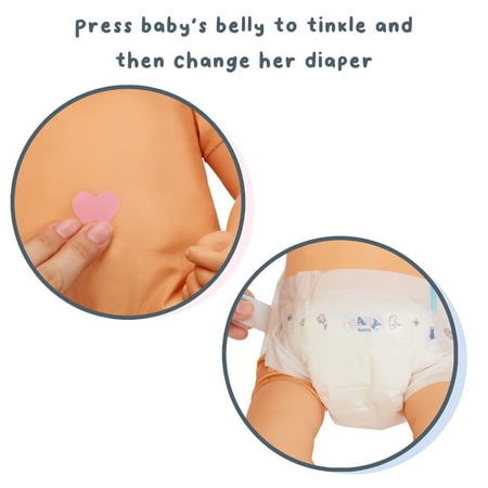 Baby Born My Real Baby Doll Annabell, Blue Eyes: Realistic Soft-Bodied Baby Doll, Kids Ages 3+, Sounds, Drinks & Wets, Tears
