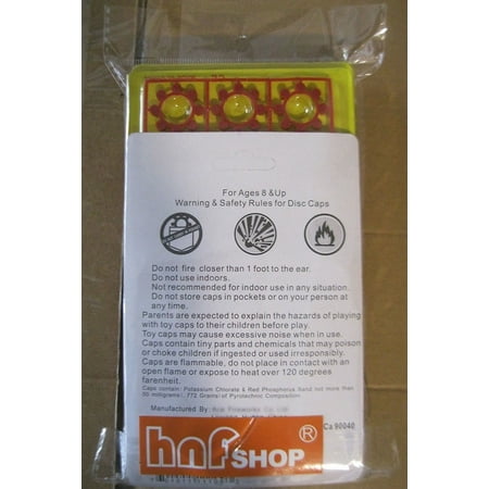 12 Cards/pk 8 Shots Ring Cap for Toy Cap Gun (864 Shots total)