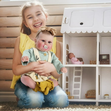 Ktaxon Reborn Baby Dolls, 20 Inch Realistic Newborn Eyes Open Doll Lifelike Weighted Soft Body with Accessory Set for Kids 3+