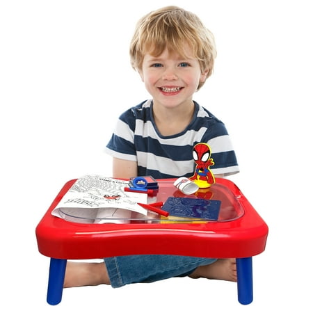 Spidey & Friends Kids Folding Activity Table, Red