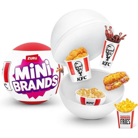 KFC? Series 1 Mystery Capsule by ZURU Real Miniature KFC? Brand Collectible Toy, Capsules of 5 Mystery Miniature KFC? for Girls, Teens, Adults and Collectors