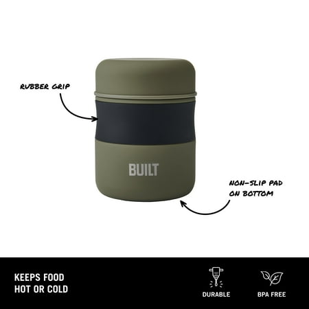 Built 10oz Double Wall Vacuum Insulated Food Jar Sage Green