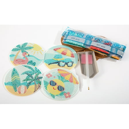 DIAMOND DOTZ? Tropical Coasters Diamond Painting Kit