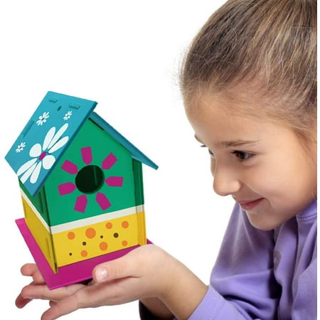2Pack Arts and Crafts Kit for Kids, Build and Painting Wood Birdhouse Toys for Girls Boys 5 6 7 8 Years