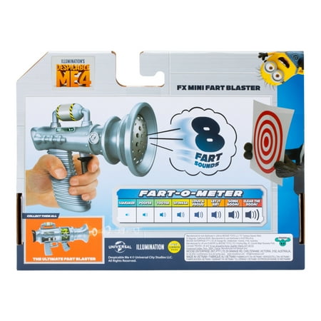 Despicable Me 4 SFX Mini Fart Blaster,8 Different Silly Fart Noises Ages 4+, Indoor and Outdoor Play