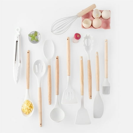 19PCS Kitchen Utensils Set for Cooking, 11 Cooking Utensils, 6 Knife set Beige,3 Utensil Sets,utensilios de cocina, Beige