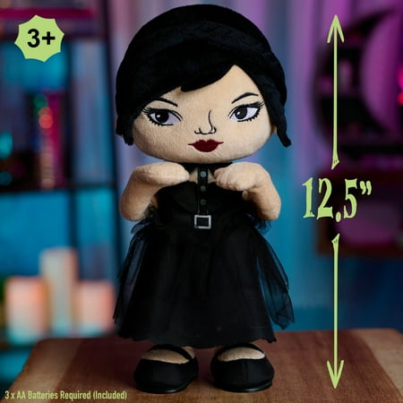 Wednesday Dancing Plush Doll with Music and Movement, 12.5-inch Dancing Plushie, for Girls 3 and up
