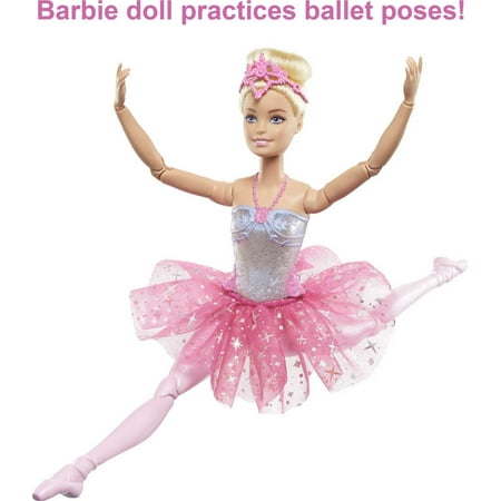 Barbie Dreamtopia Twinkle Lights Ballerina Doll, 11.7 in Blonde with Light-up Feature, Tiara & Tutu