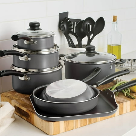 Tramontina Primaware 18 Piece Non-stick Cookware Set, Steel GrayGray,