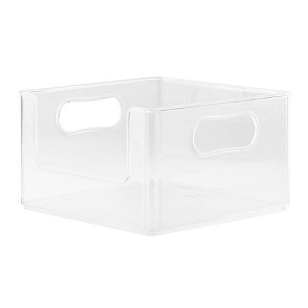 The Home Edit Open Front Bin Plastic Modular Organizer Storage System, 2 Pack, 10" x 10" x 6"