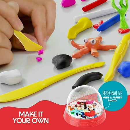 Dan&Darci Snow Globe Making Kit for Kids - Make Your Own Water Globes Kits - Kid Christmas Stocking Stuffers Craft Activities for Age 3 4 5 6 7 8 9 - DIY Art Crafts - Gifts Ideas and Toys for Boys
