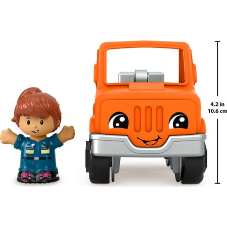 Fisher-Price Little People Help and Go Tow Truck & Figure Set for Toddlers, 2 Pieces