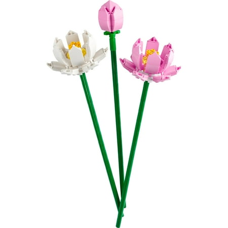 LEGO Lotus Flowers Building Kit, Artificial Flowers for Decoration, Family Gift Idea, Aesthetic Room D?cor for Kids, Building Toy for Girls and Boys Ages 8 and Up, 40647
