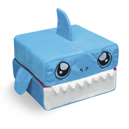 Pillow Cube Kid Cubes Shark Toddler Pillow, 2-in-1 Fun Toy & Plush Pillow for Kids Ages 3+, Blue