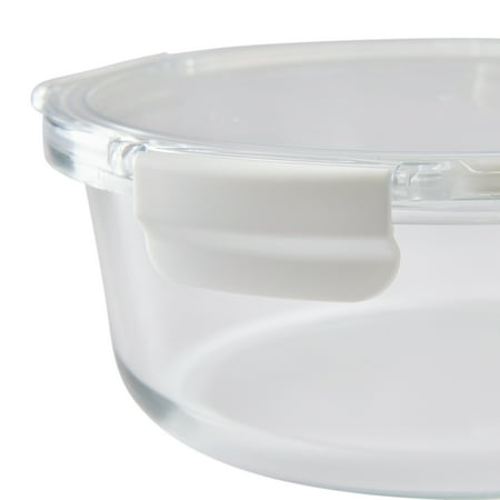 Better Homes & Gardens Round Glass Food Storage Container with Tritan Lid. Set of 4, 8 Pieces