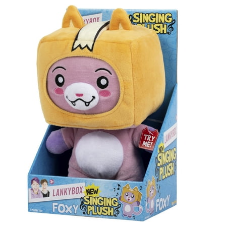LankyBox Foxy Singing Plush Toy, 11 inch, Official Merchandise
