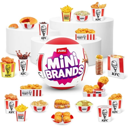 KFC? Series 1 Mystery Capsule by ZURU Real Miniature KFC? Brand Collectible Toy, Capsules of 5 Mystery Miniature KFC? for Girls, Teens, Adults and Collectors