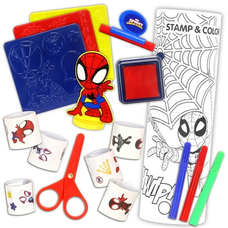 Spidey & Friends Kids Folding Activity Table, Red