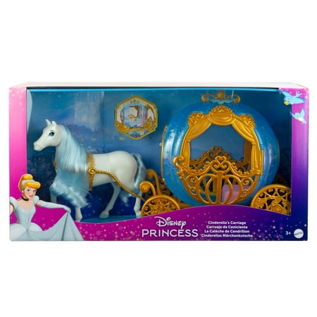 Disney Princess Cinderella?s Rolling Carriage & Horse with Brushable Mane & Tail