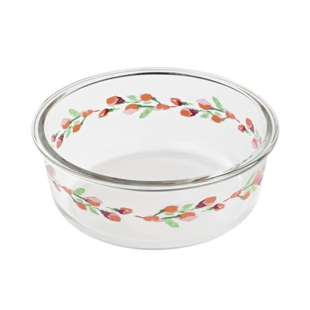 The Pioneer Woman Painted Meadow Round Glass Food Storage Containers with Tritan Lid. Set of 4, 8 Pieces