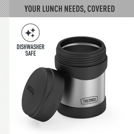Thermos Stainless Steel Vacuum Insulated Food Jar, Stainless Steel, 10ozSilver,