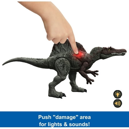 Jurassic World Epic Attack Slash Attackin? Spinosaurus Dinosaur Action Figure Toy, Multiple Features