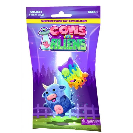 Cows Vs Aliens Multi-Colored Bean-Filled Blind Pack Assortment Plush Collectible Toys. Styles Will Vary.