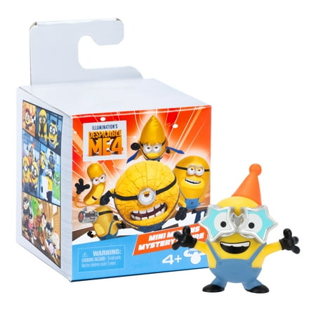 Despicable Me 4 Mini Minions Mystery Figures, 2 inch Collectible Figures, 28 to Collect, Ages 4+