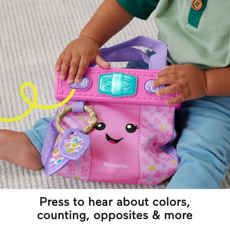 Fisher-Price Laugh & Learn Going Places Learning Toy Purse & Accessories, Ages 6+ Months, Plastic