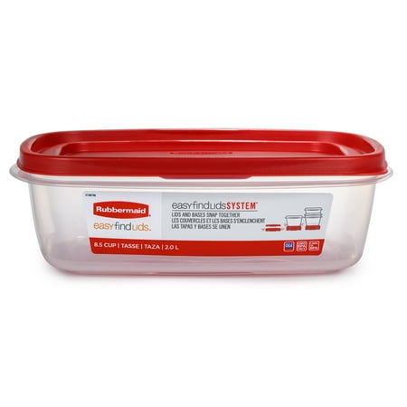 Rubbermaid Easy Find Lids Food Storage Containers, 8.5 Cup, 2-Piece