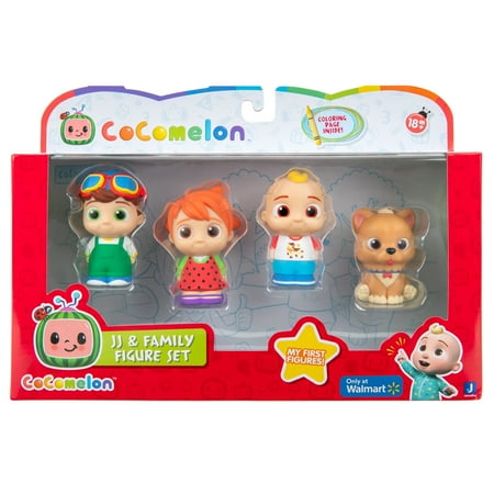 CoComelon, Figure 2.5 inch 4-Pack, Includes JJ and Family, Baby and Toddler Toy