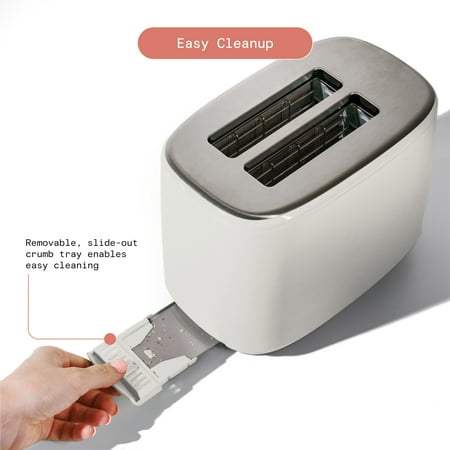 Beautiful 2 Slice Toaster with Touch-Activated Display, White Icing by Drew Barrymore, White
