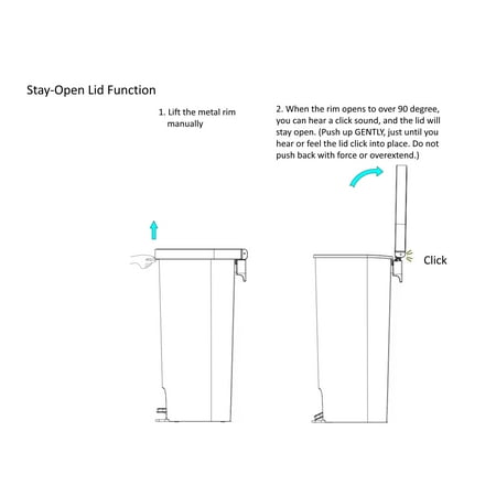 Better Homes & Gardens 14.5 Gallon Trash Can, Plastic Step On Kitchen Trash Can, Black, Black