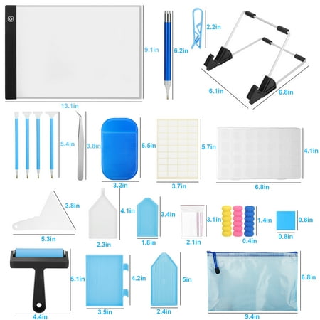 TSV 76pcs A4 LED Light Pad Diamond Painting Accessories for Diamond Art Craft, Diamond Painting Kits, Diamond Art Kits, Diamond Art Accessories