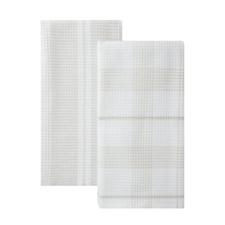 Better Homes & Gardens Papyrus-Beige Cotton Waffle-Weave Dual-Purpose Oversized Kitchen Towels 4 Pack