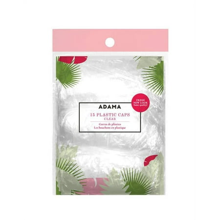 Adama Plastic Shower, Conditioning, Processing Caps, 15 Packs