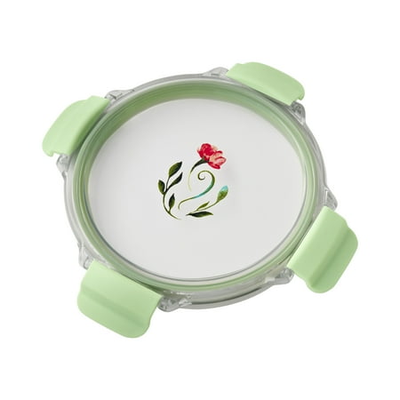 The Pioneer Woman Painted Meadow Round Glass Food Storage Containers with Tritan Lid. Set of 4, 8 Pieces
