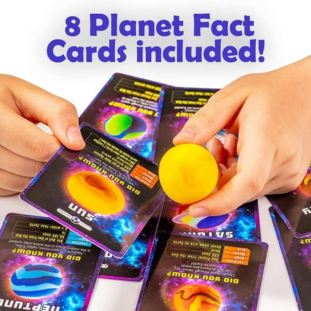 Original Stationery Mini Galaxy 3D Solar System Air Dry Clay Kit, 10 Bags of Air Dry Clay for Kids, 8 Fact Cards, Tools and More in this Kit to make a Spinning Solar System with Modeling Clay for Kids