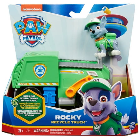 PAW Patrol, Rocky?s Recycle Truck with Figure, Toys for Kids Ages 3 and Up