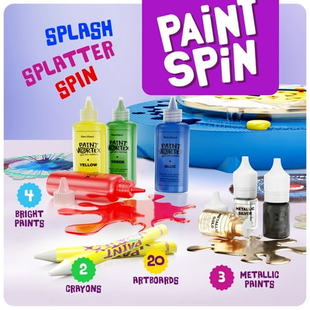 Dan&Darci Spin Art Machine Kit - Paint Spiral Station Center Motorized Spinner Craft Workstation Paint Spiral Station Center - Kids Arts & Crafts Toys for Girls & Boys of All Ages