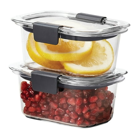 Rubbermaid Brilliance 1.3 Cup Stain-Proof Food Storage Container, Set of 2