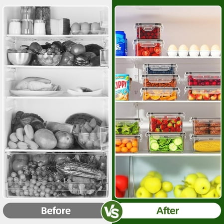 ATUPEN 50 Pcs Food Storage Containers with Lids, Plastic Containers Kitchen Organizers and Storage