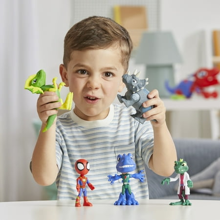 Marvel Spidey and His Amazing Friends Dino-Webs Adventure Pack, 4? (10 cm) Toys, 3+